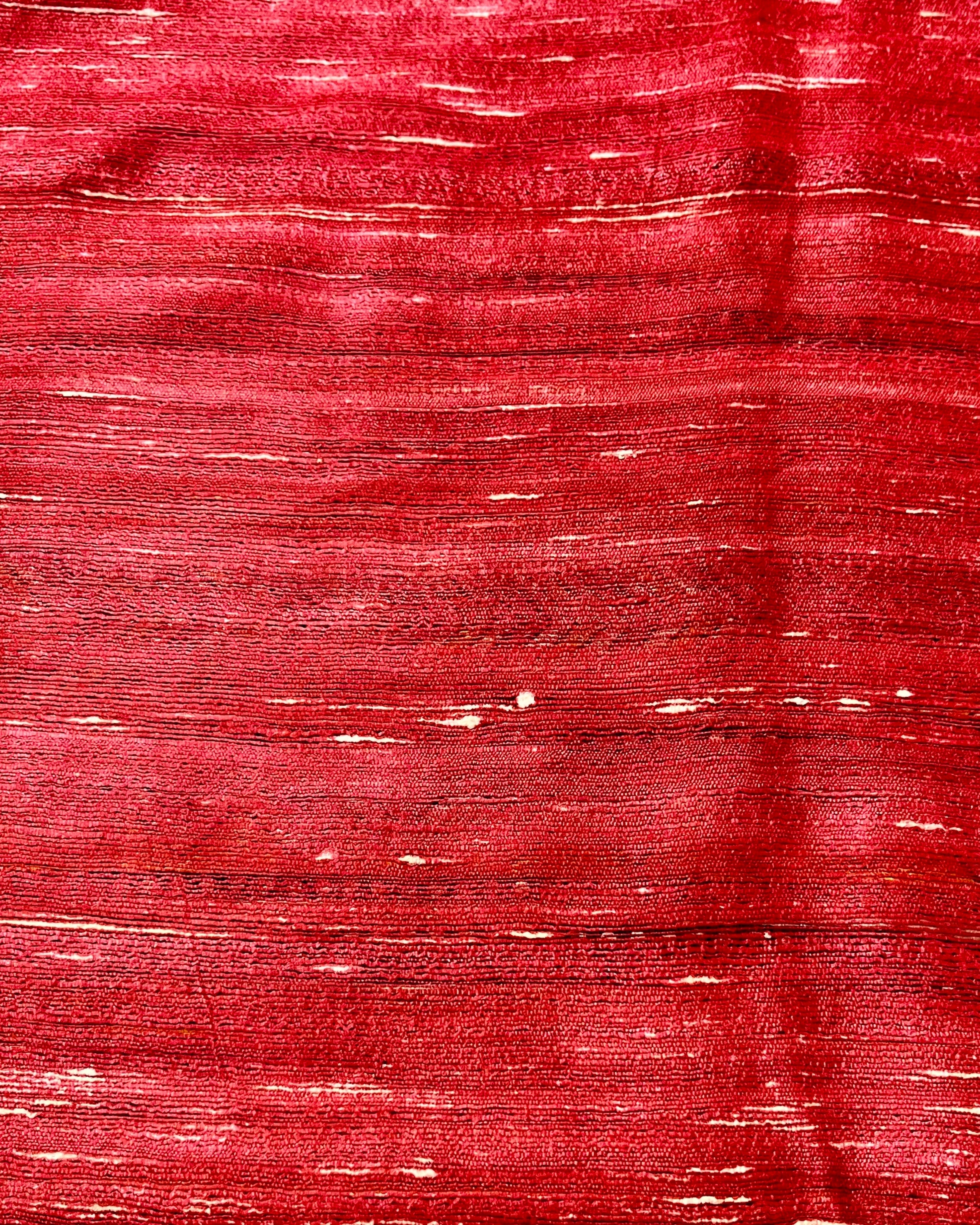 Silkmark Tussar Sunny Blockprint Mustard & Red Saree