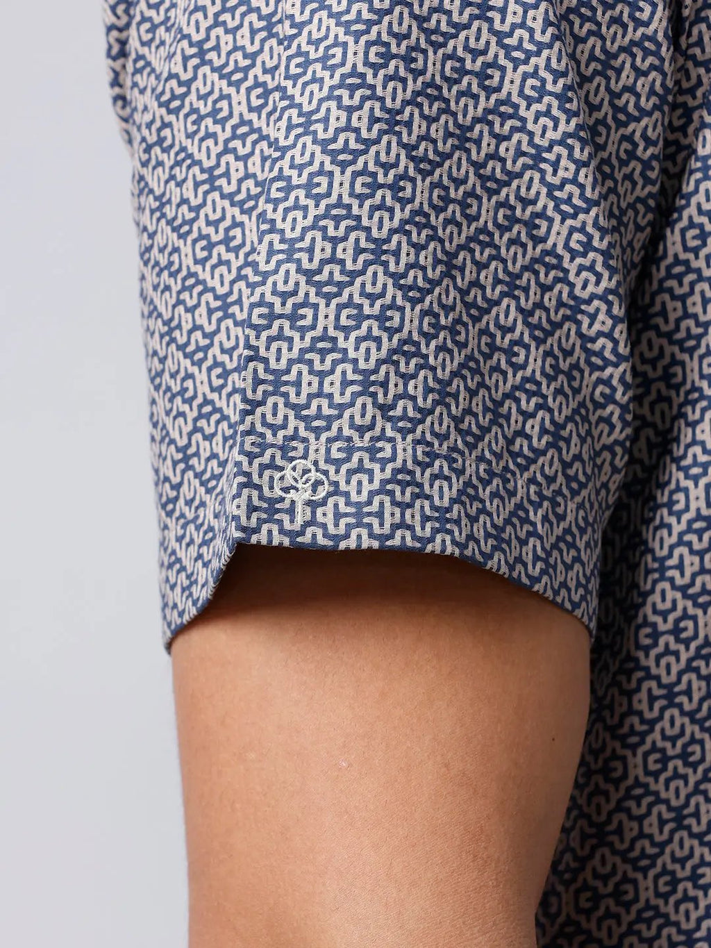 Blue Dobby Prints ShirtUnited By Hope