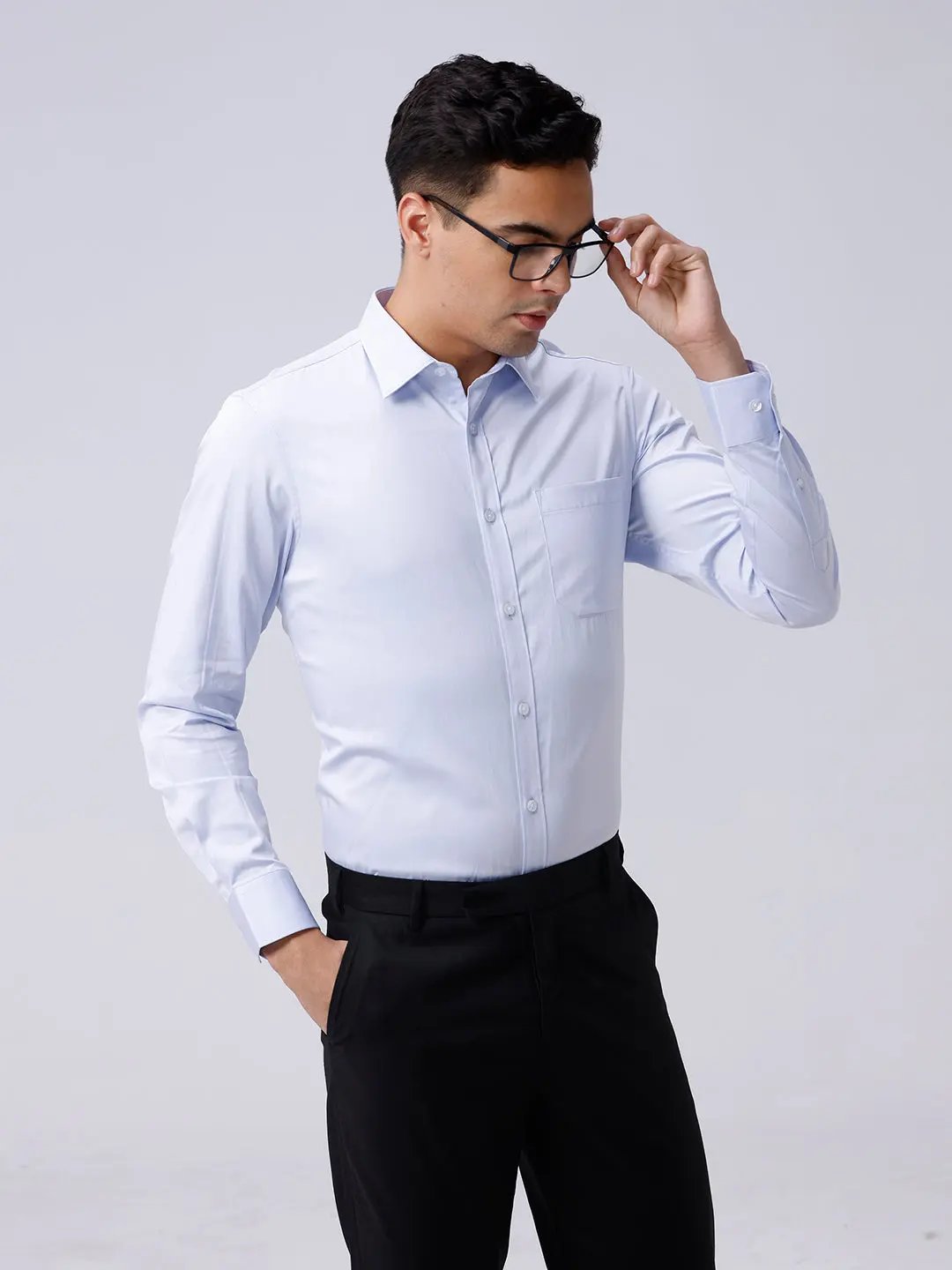 Blue Poplin Plain ShirtUnited By Hope