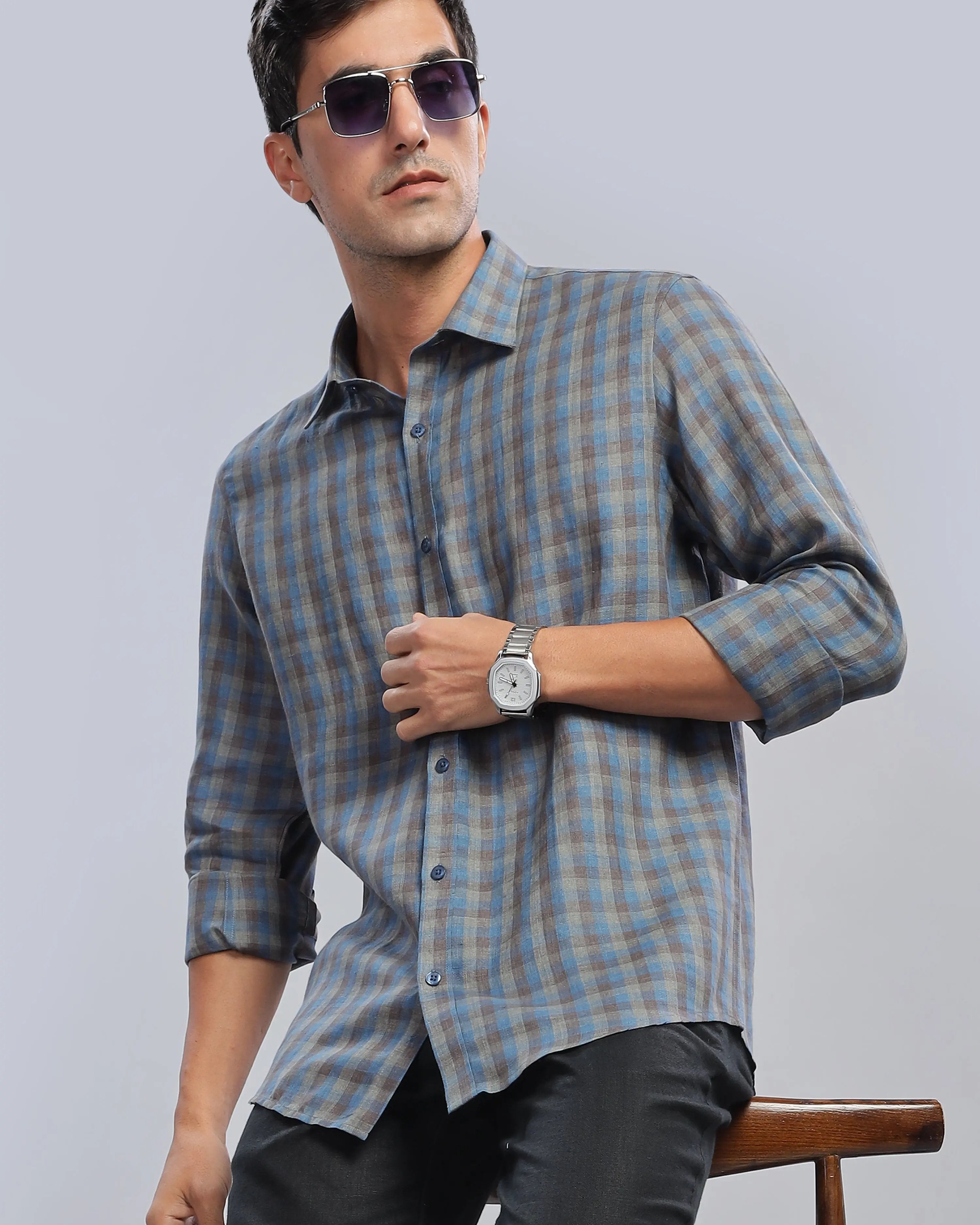Blue Steel Linen ShirtUnited By Hope