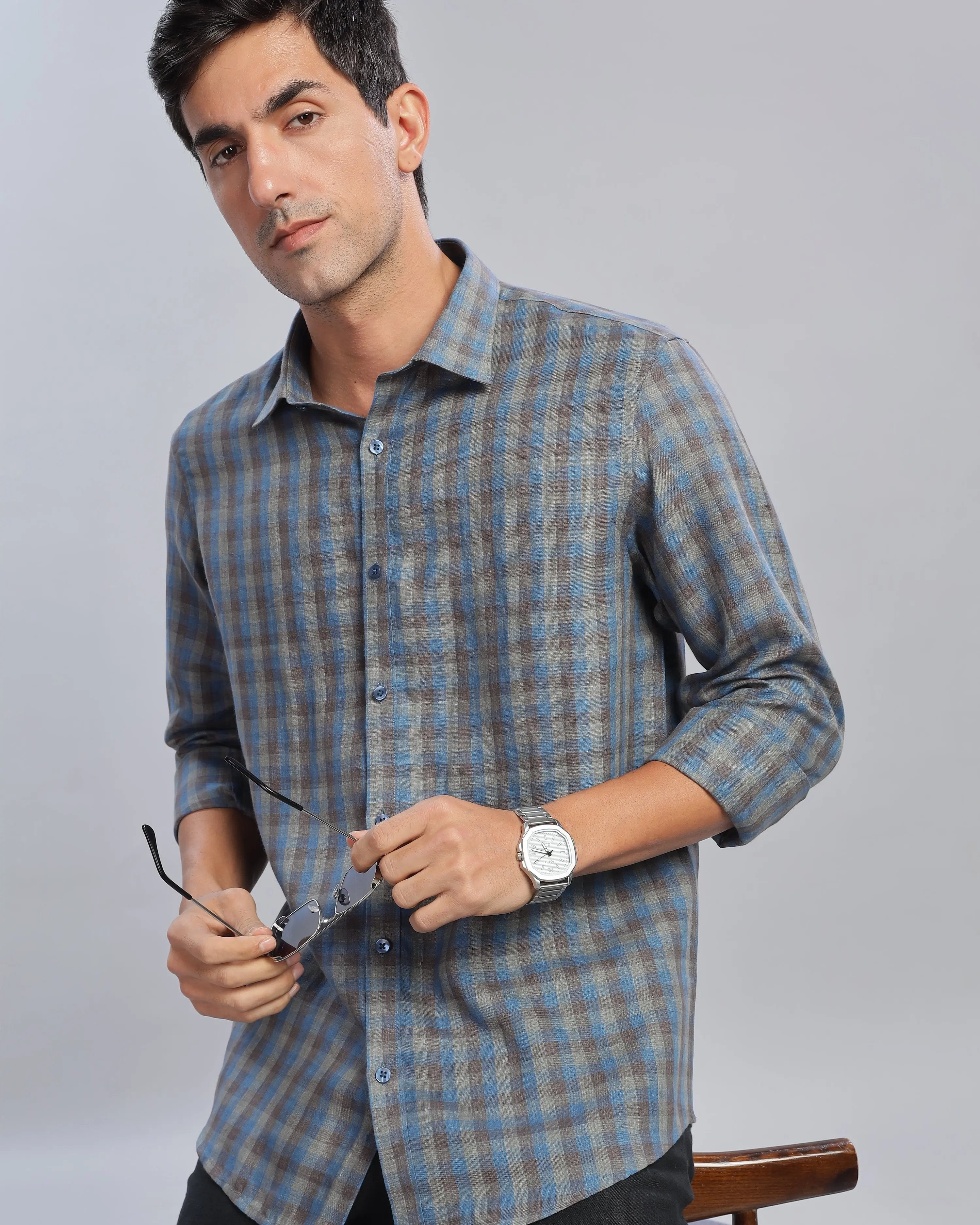 Blue Steel Linen ShirtUnited By Hope