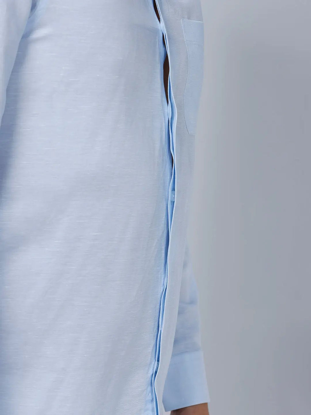 Blue Tencel Plain ShirtUnited By Hope
