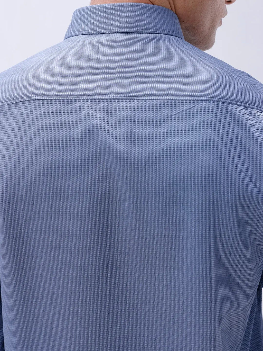 Blue Waffle Dobby Plain ShirtUnited By Hope