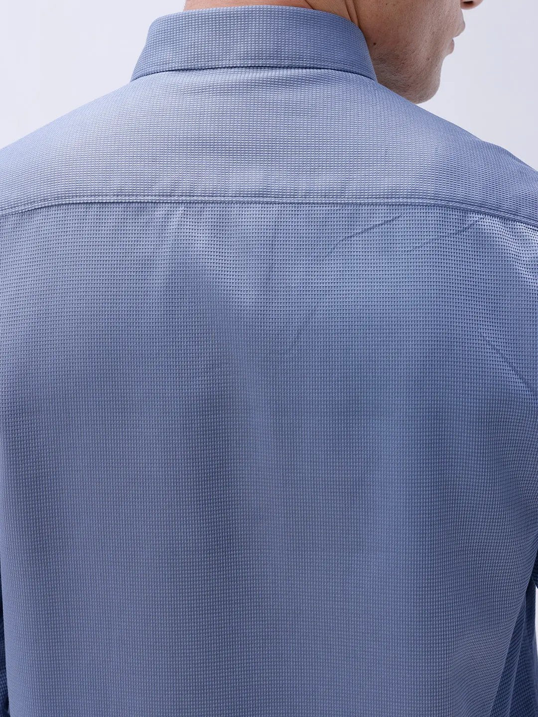 Blue Waffle Dobby Plain ShirtUnited By Hope