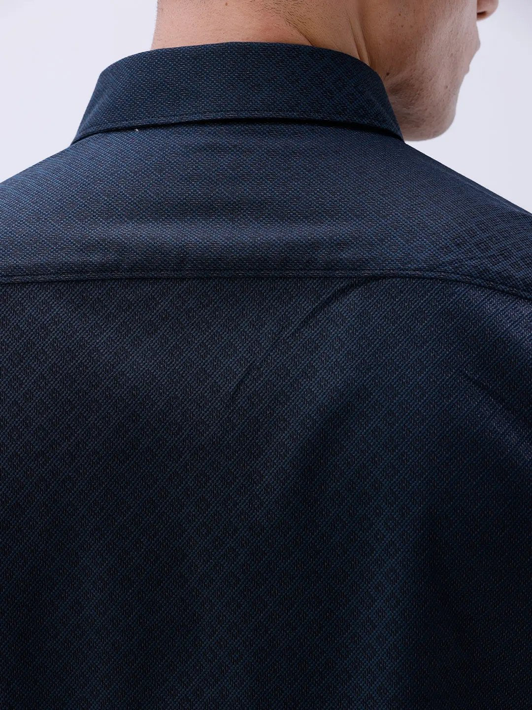 Blue and Black Structured Dobby ShirtUnited By Hope