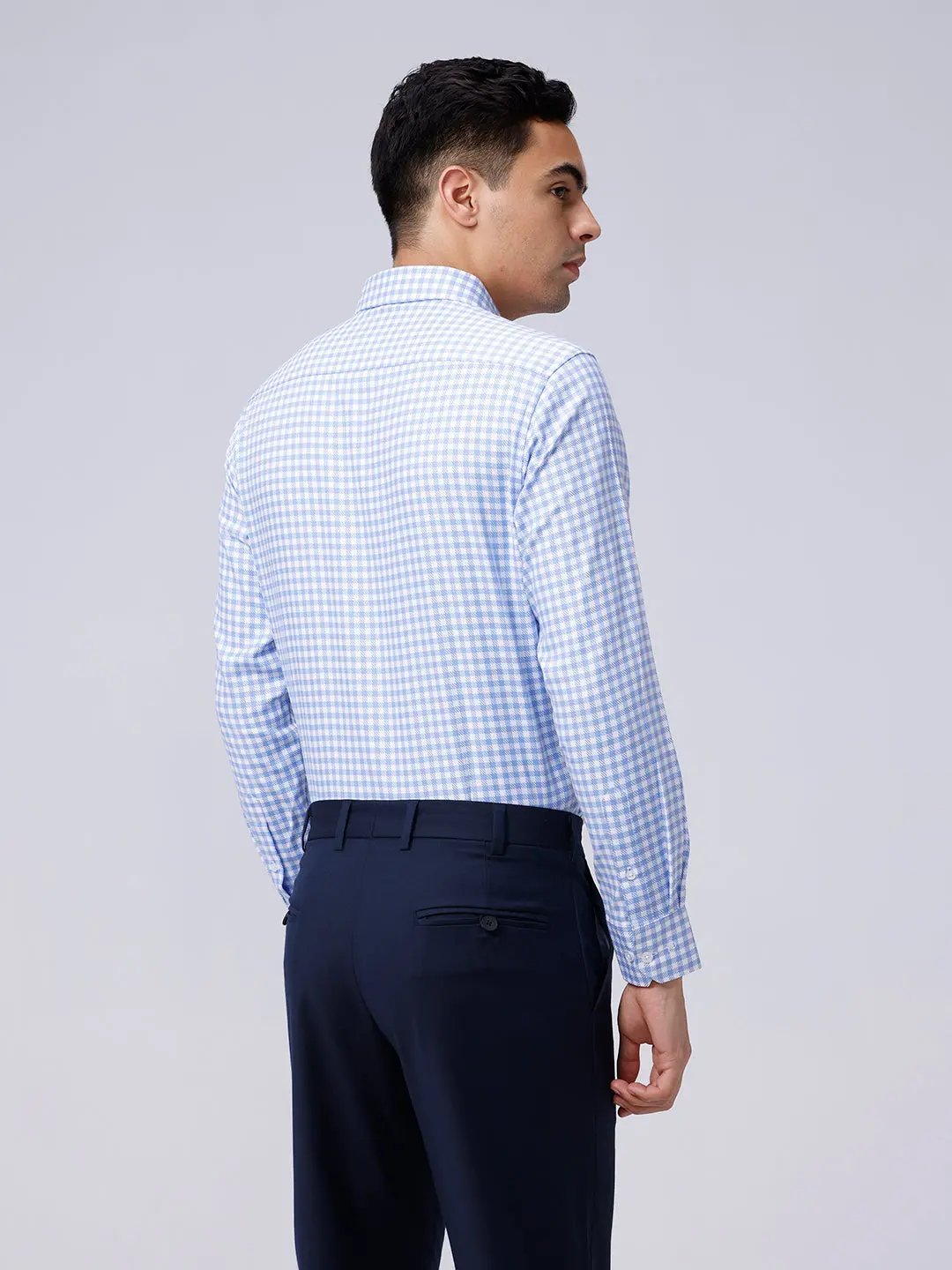 Blue and White Checks Dobby ShirtUnited By Hope