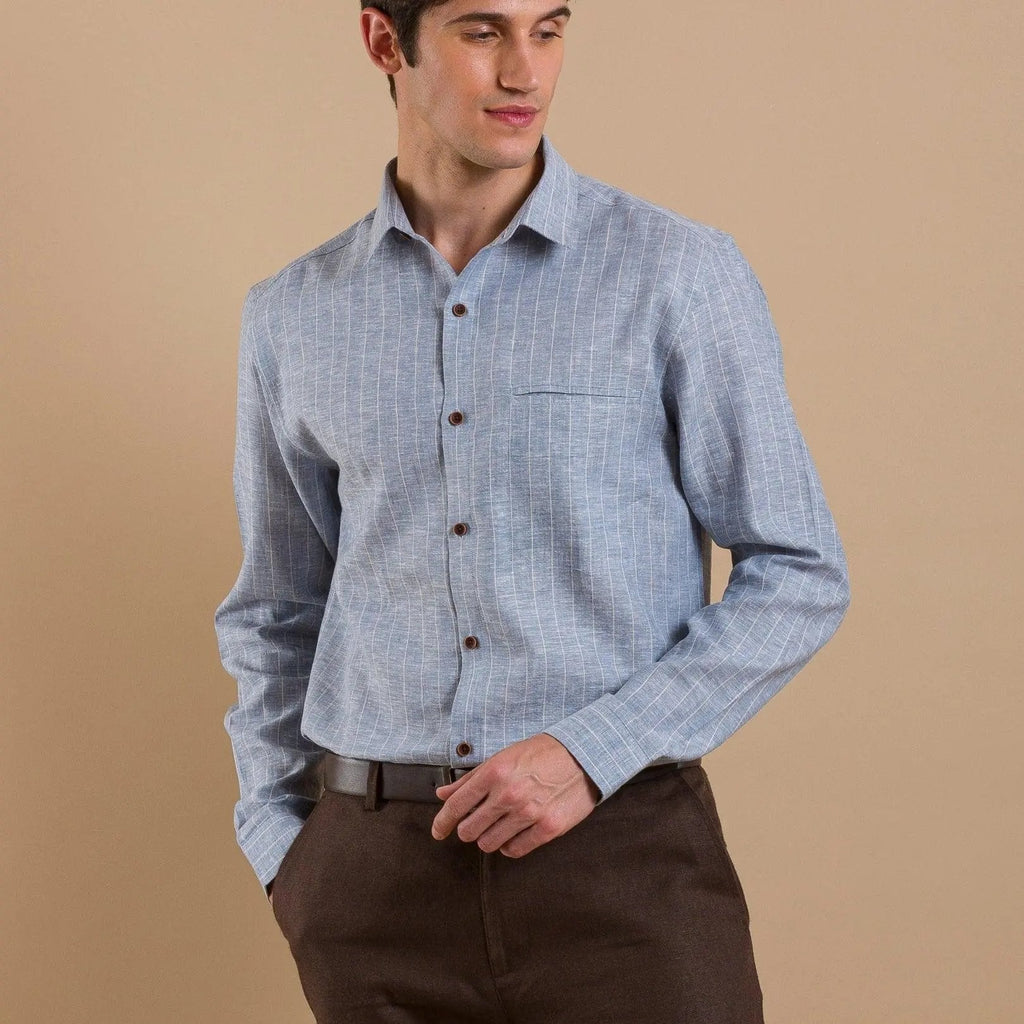 Blue stripes linen shirtUnited By Hope