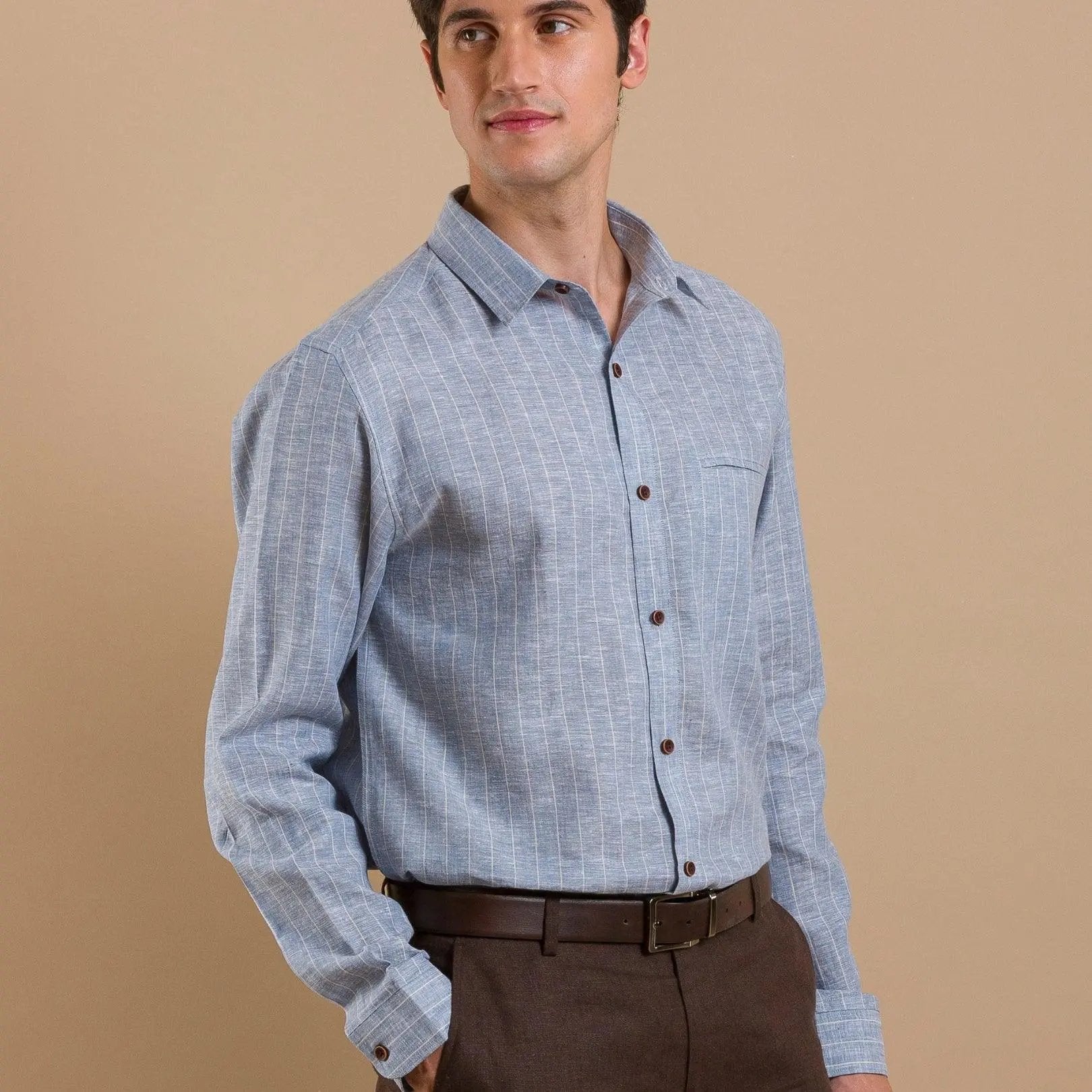 Blue stripes linen shirtUnited By Hope