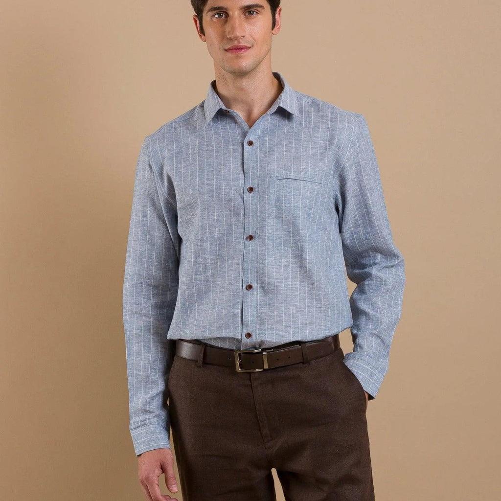 Blue stripes linen shirtUnited By Hope