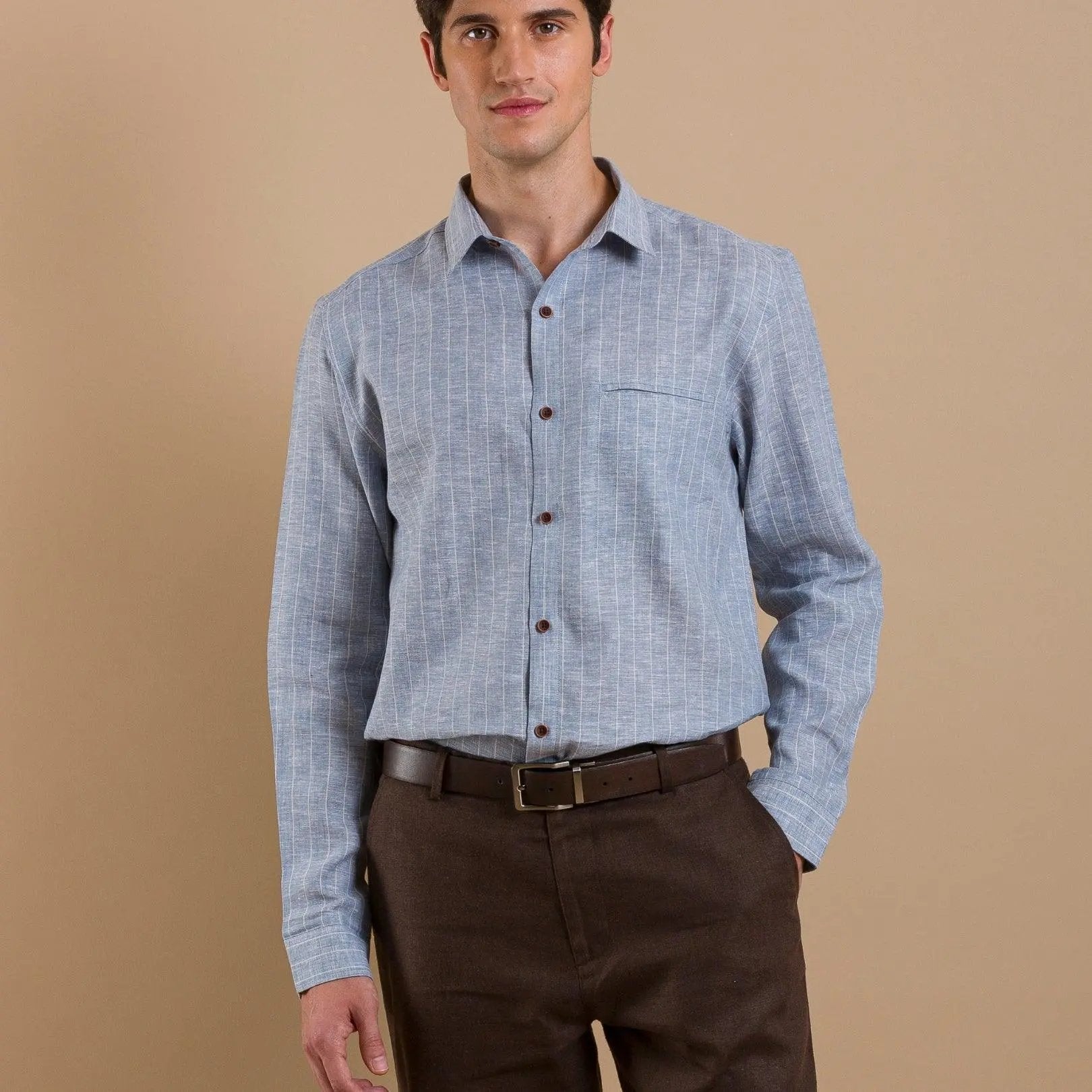Blue stripes linen shirtUnited By Hope