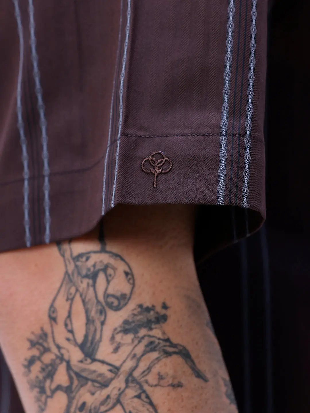 Brown Dobby Stripes ShirtUnited By Hope