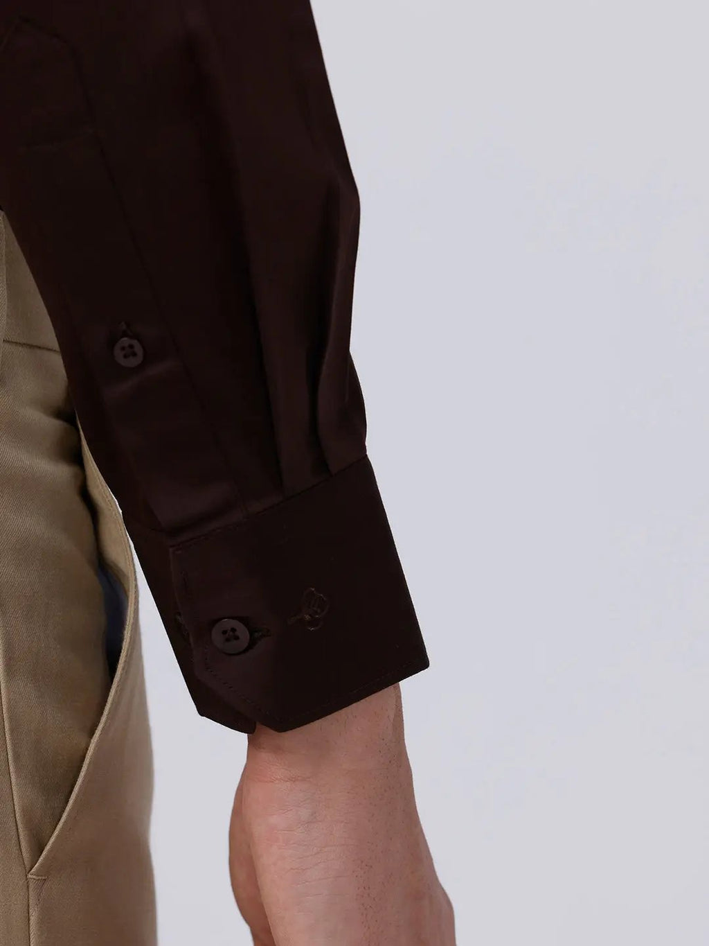Brown Satin Plain ShirtUnited By Hope