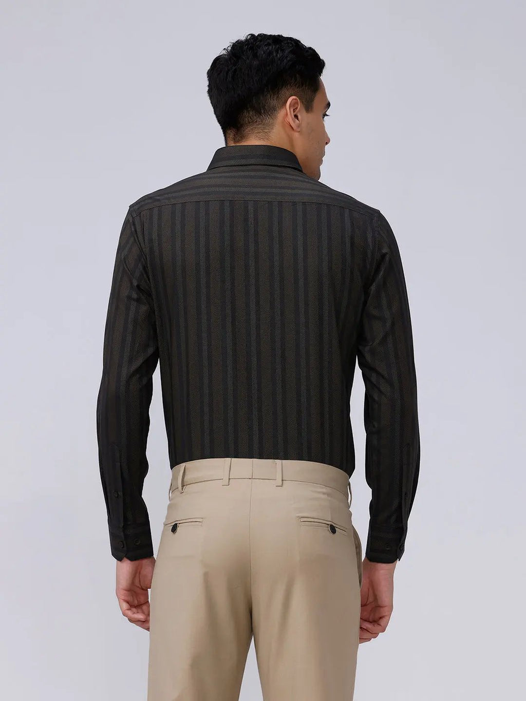 Brown and Black Stripes Twill ShirtUnited By Hope