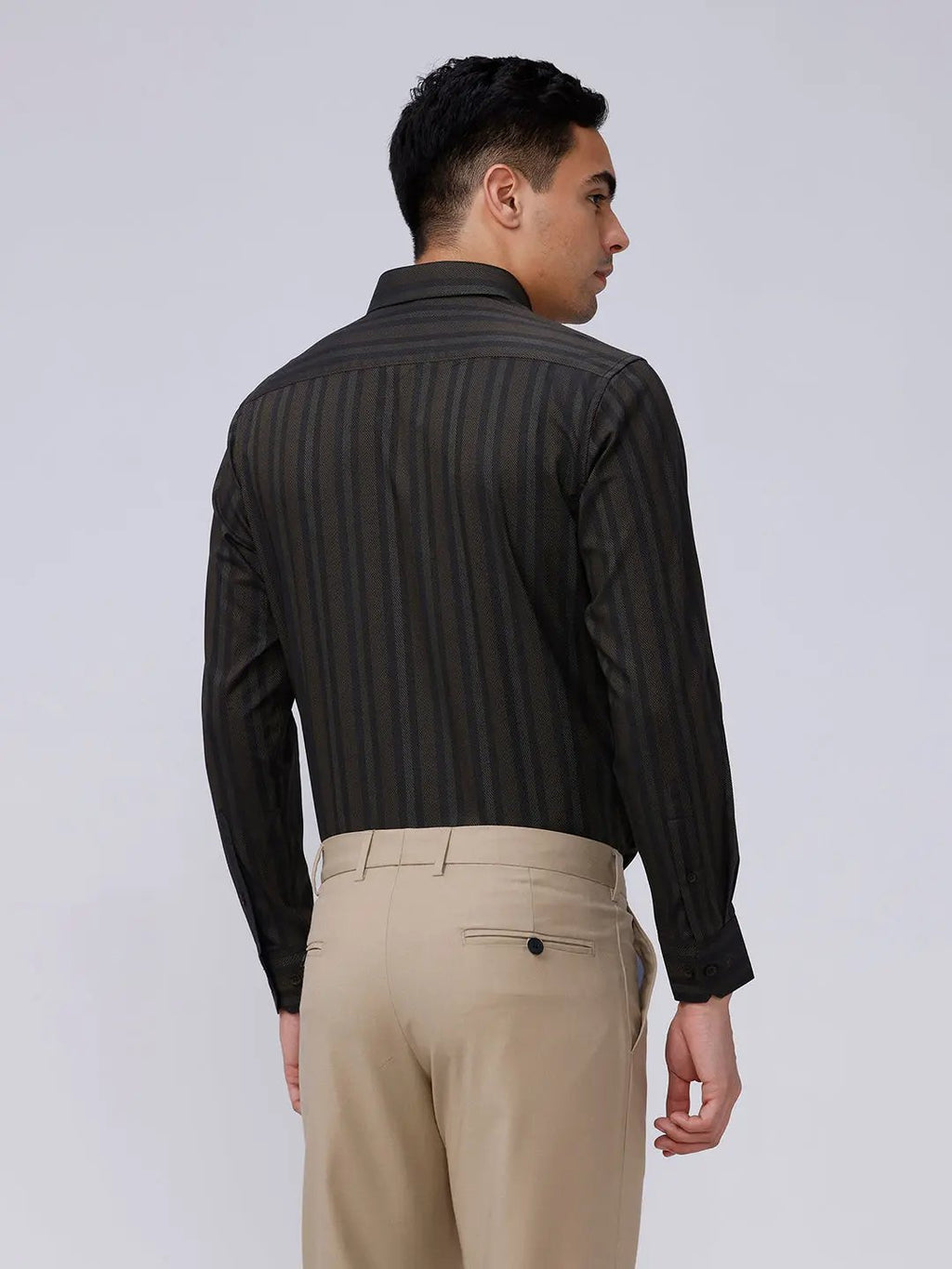 Brown and Black Stripes Twill ShirtUnited By Hope