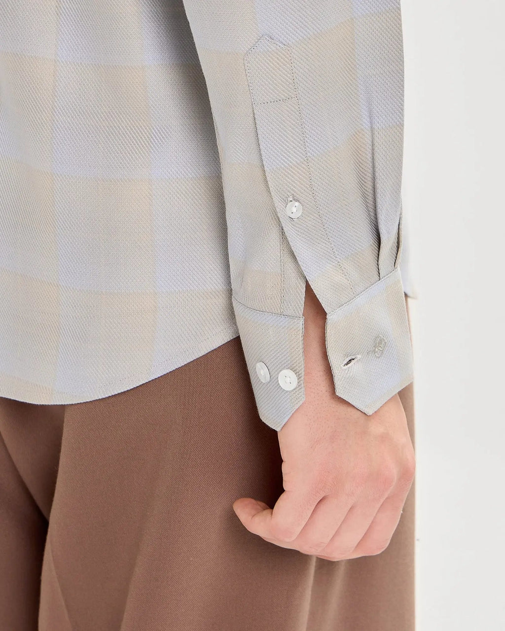 Brushed Nickel Checked ShirtUnited By Hope