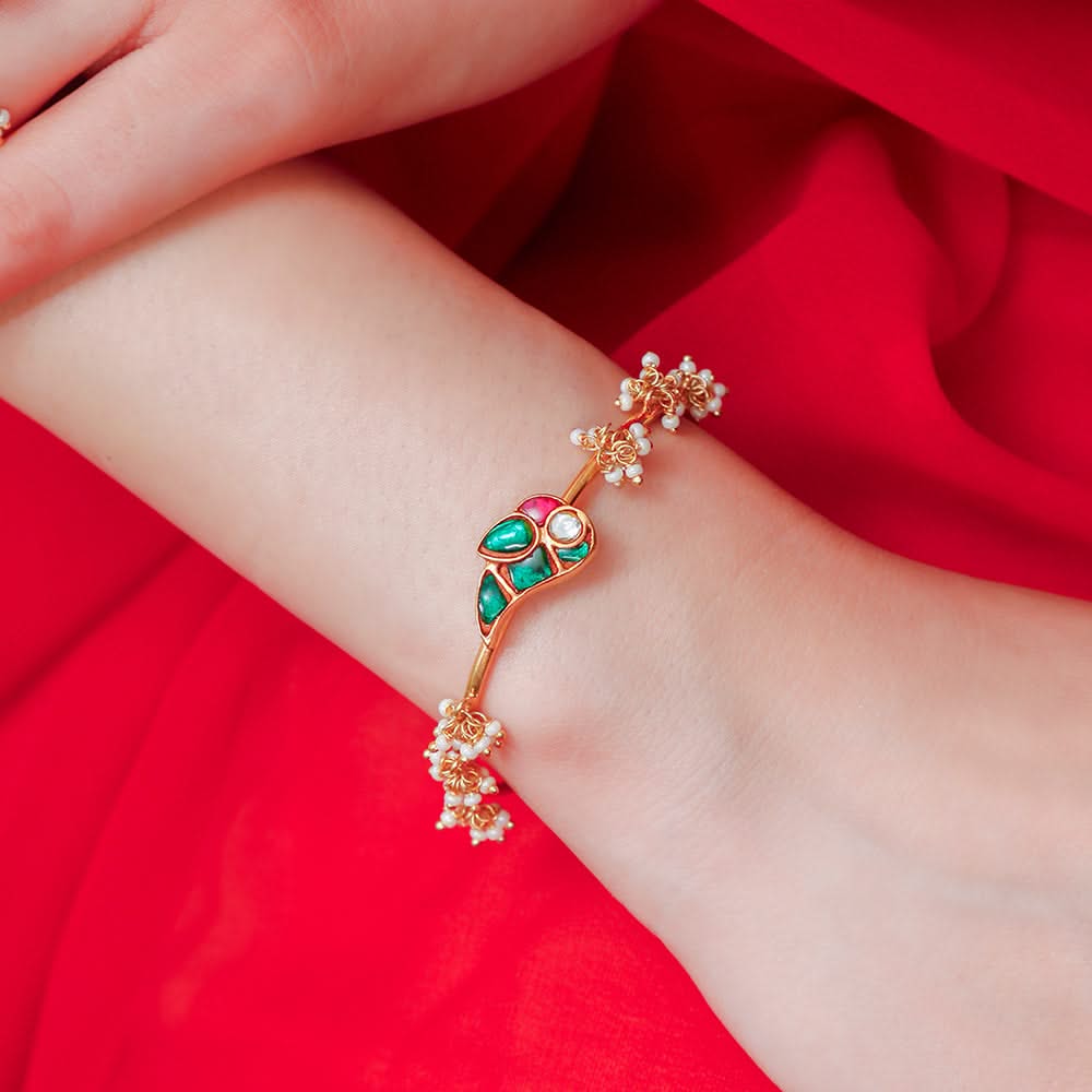 Mithu Silver Cuff with pearls