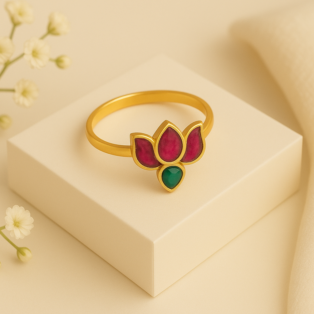 92.5 Sterling Silver Lotus Ring