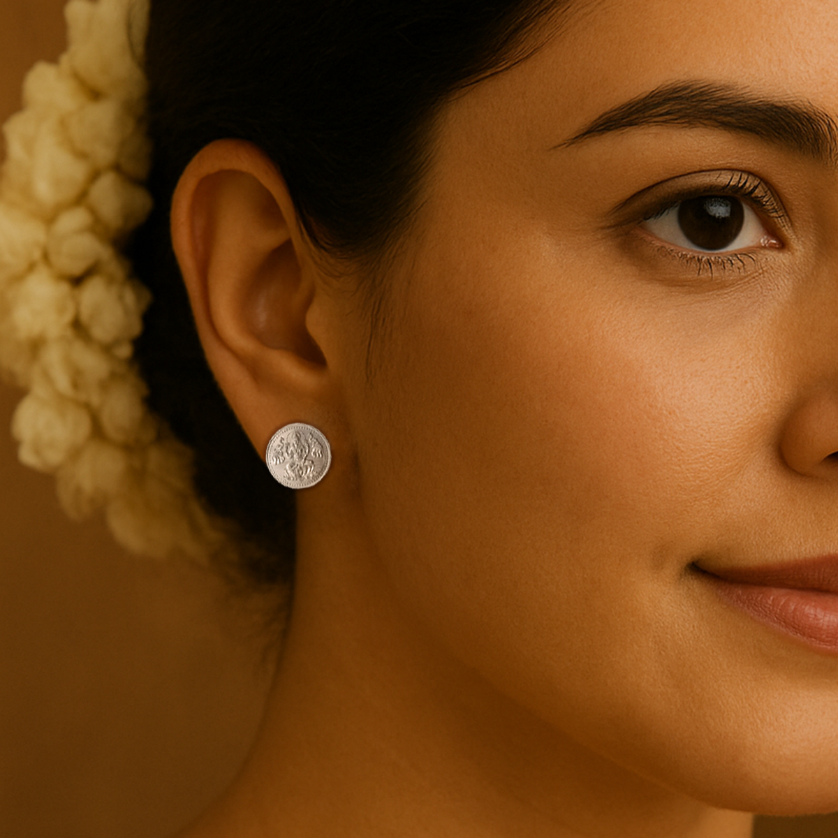 Divine Grace 999 Sterling Silver Stud Earrings
