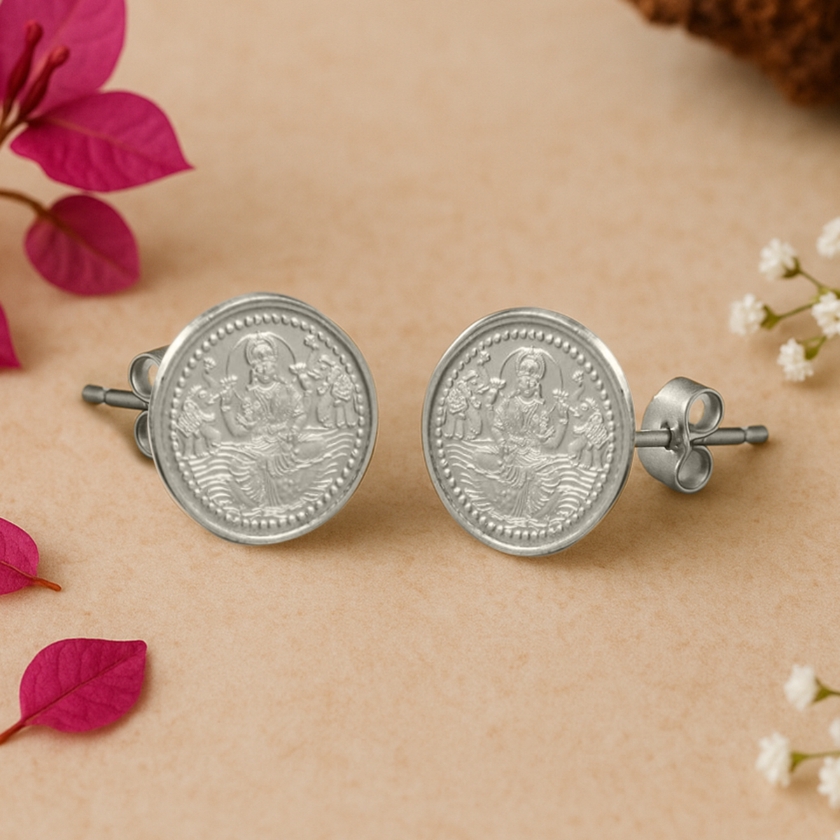 Divine Grace 999 Sterling Silver Stud Earrings