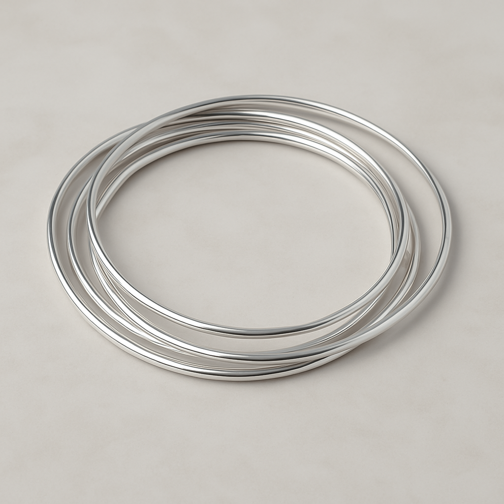 Minimal Plain Silver 92.5 Bangle(Single)