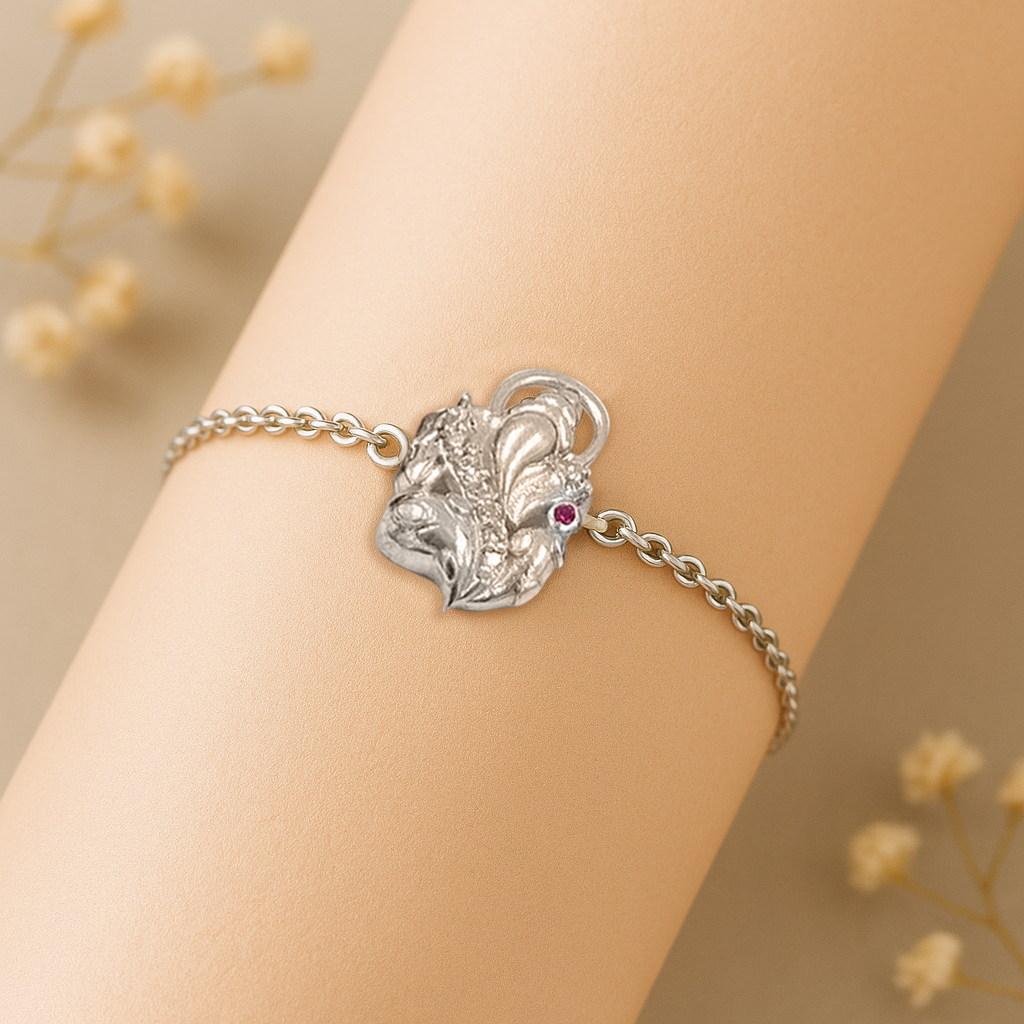Aarshva Grace 925 Silver Trishul Bracelet
