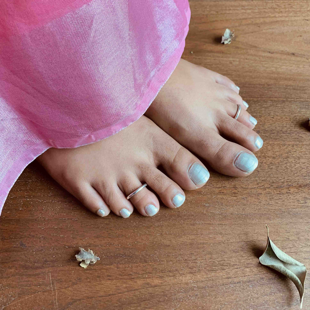 Classic Silver Toe Ring (Pair)