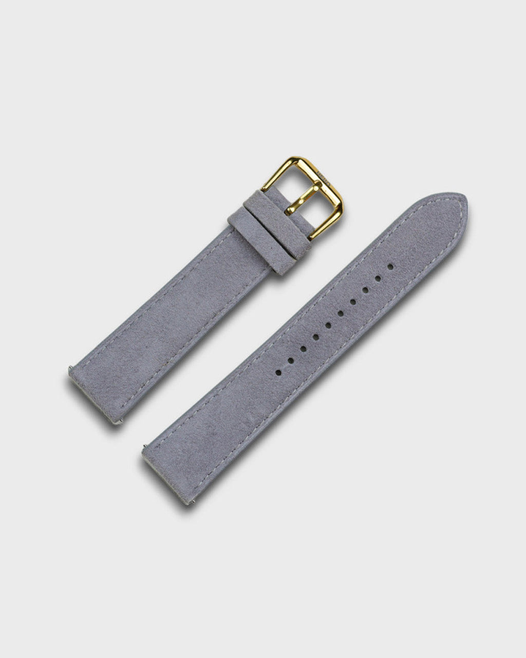 Monsoon Sky__Suede Italian Leather Watch Strap 20mm Golden Buckle