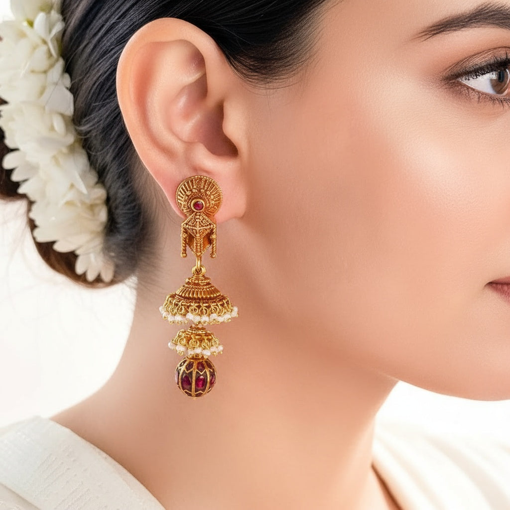 Rajamukhi Jhumkas