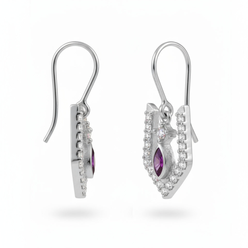 Silver Vishnu Tilak Earrings