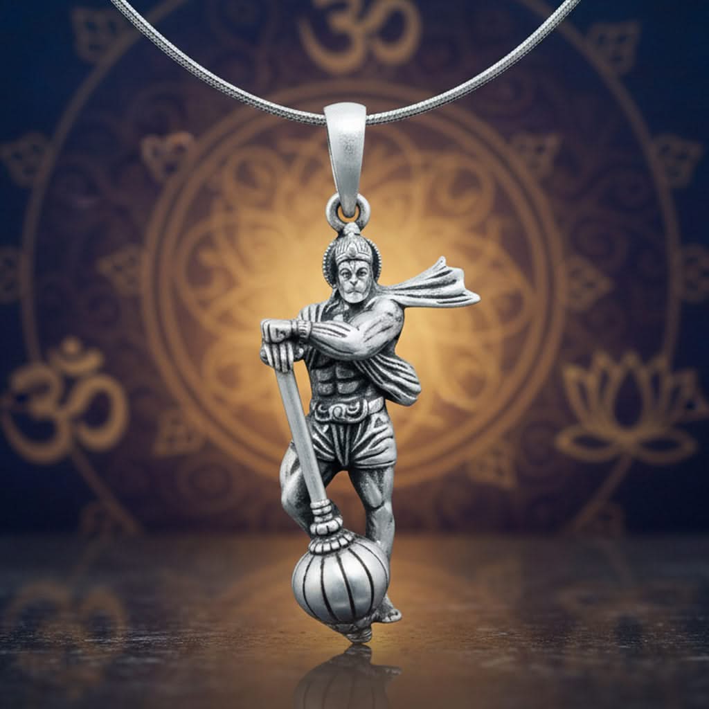 925 Sterling Silver Hanuman Ji Pendant
