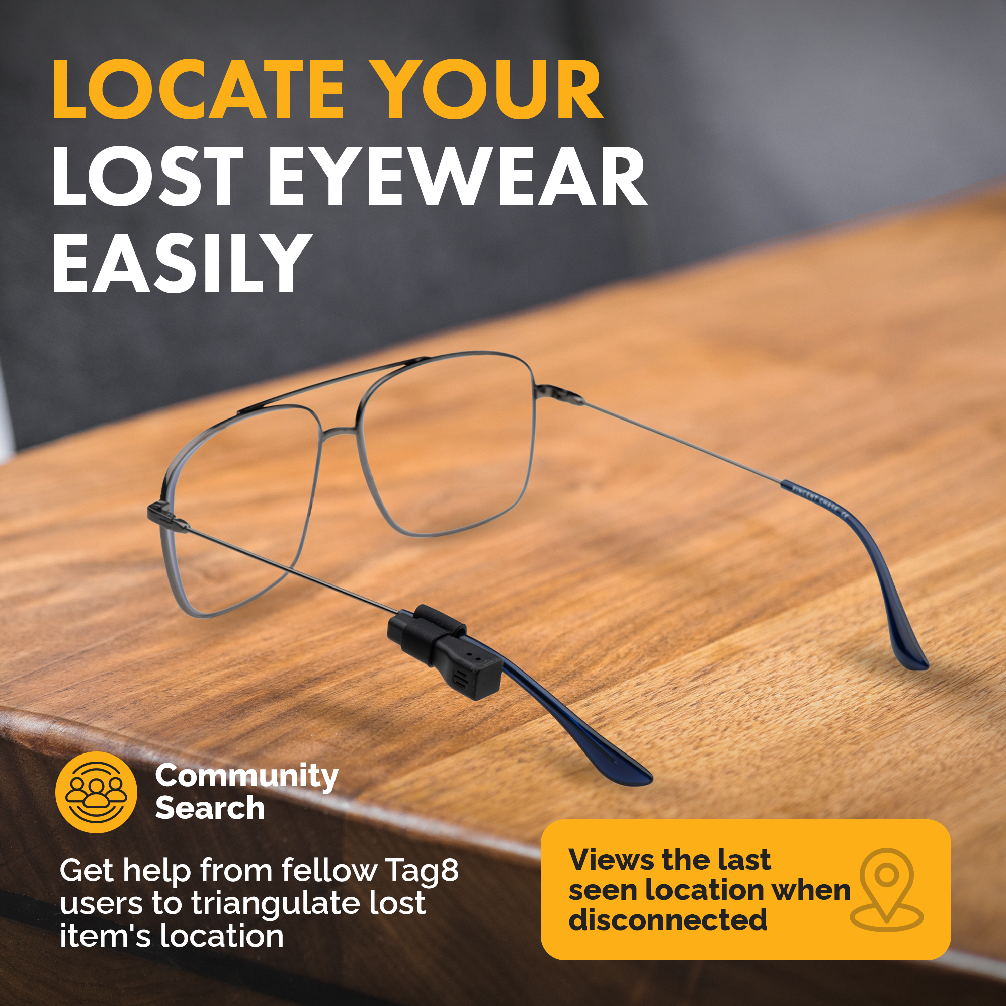 Dolphin eyewear finder for android - never loose your glasses.