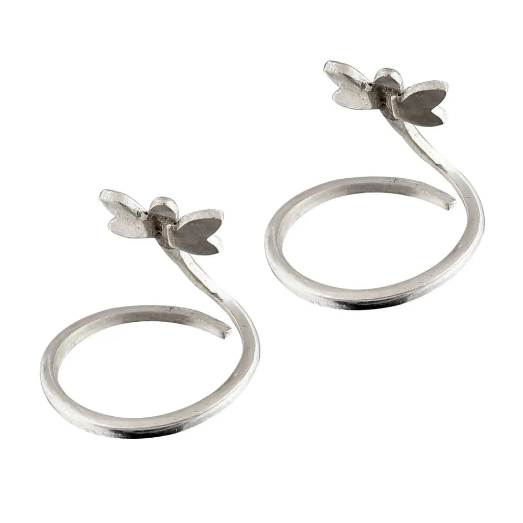 Dragon fly Sterling Silver Toe Ring (Pair)