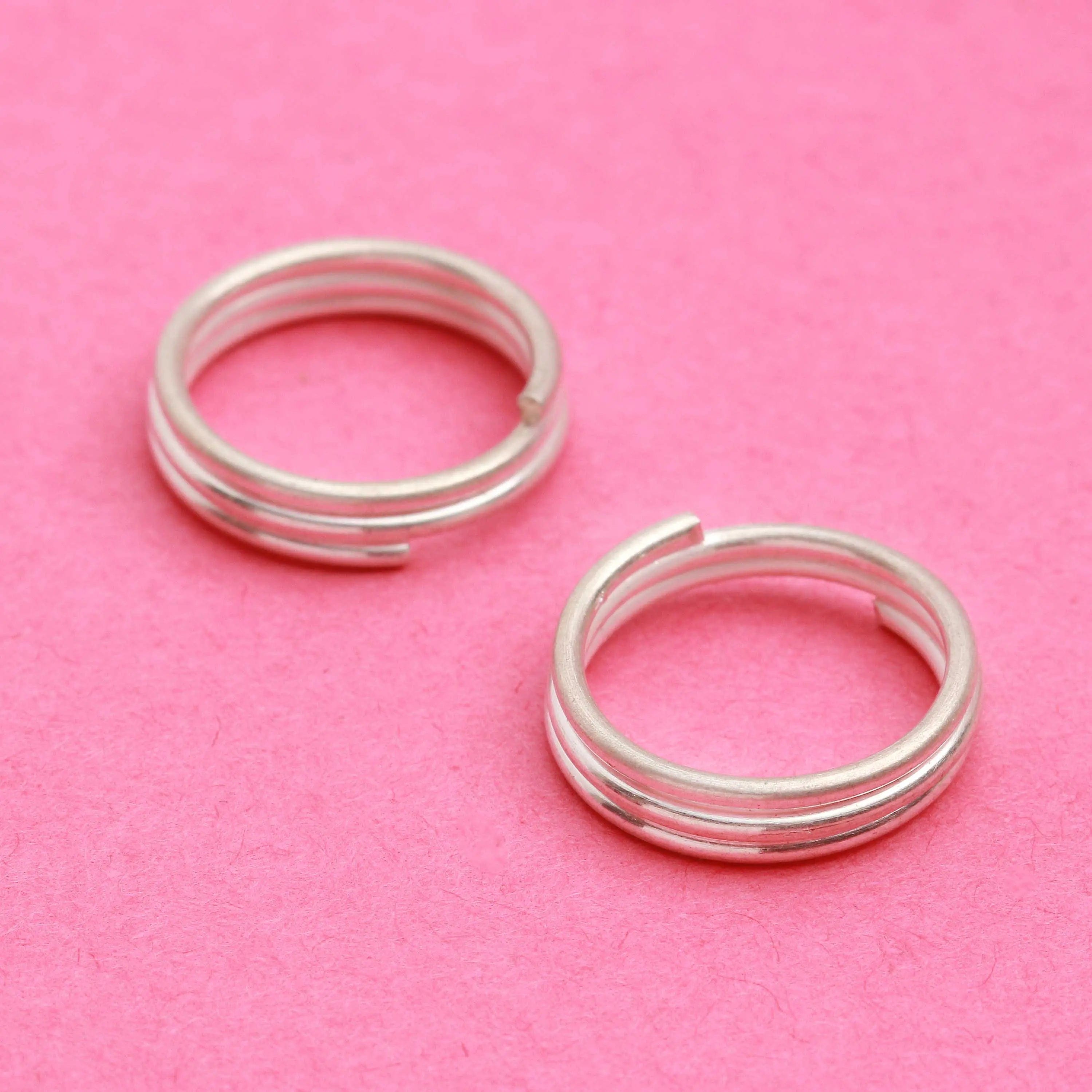Dual Spiral 92.5 Sterling Silver Toe Ring (Pair)