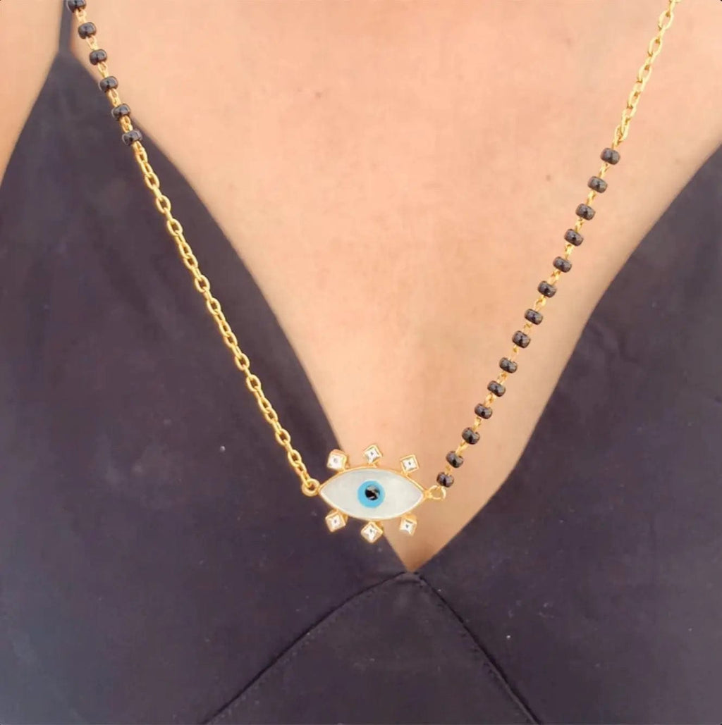 Evil Eye with Stone Mangalsutra Necklace