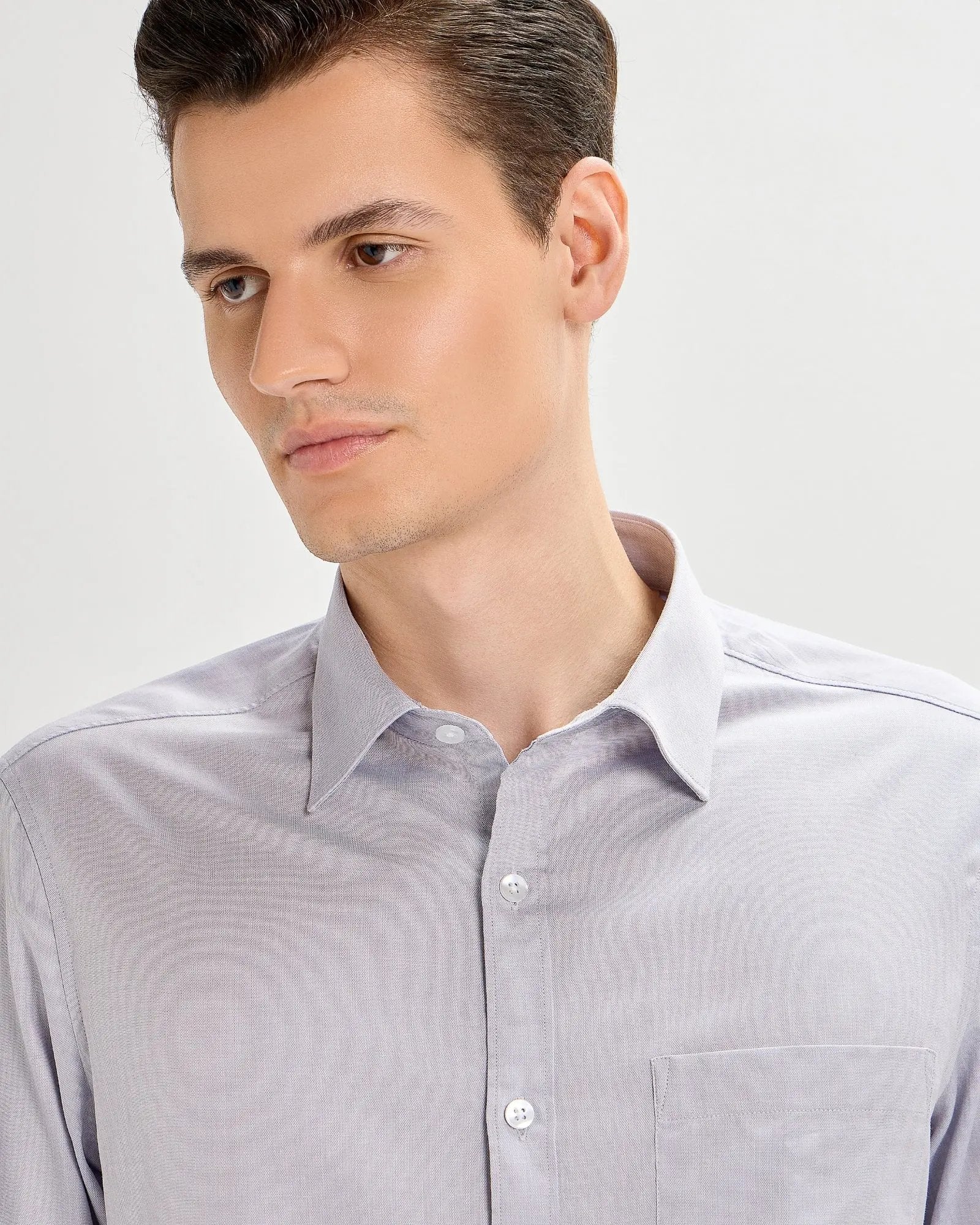 Frost Grey Plain Chambray ShirtUnited By Hope