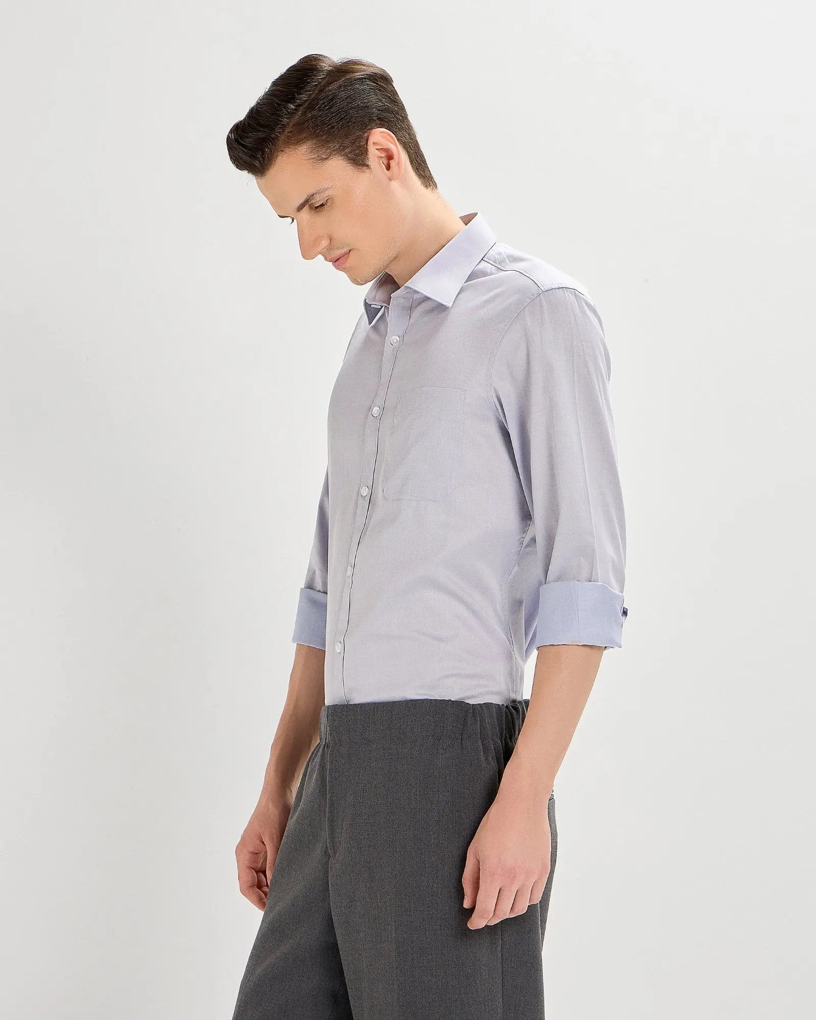 Frost Grey Plain Chambray ShirtUnited By Hope