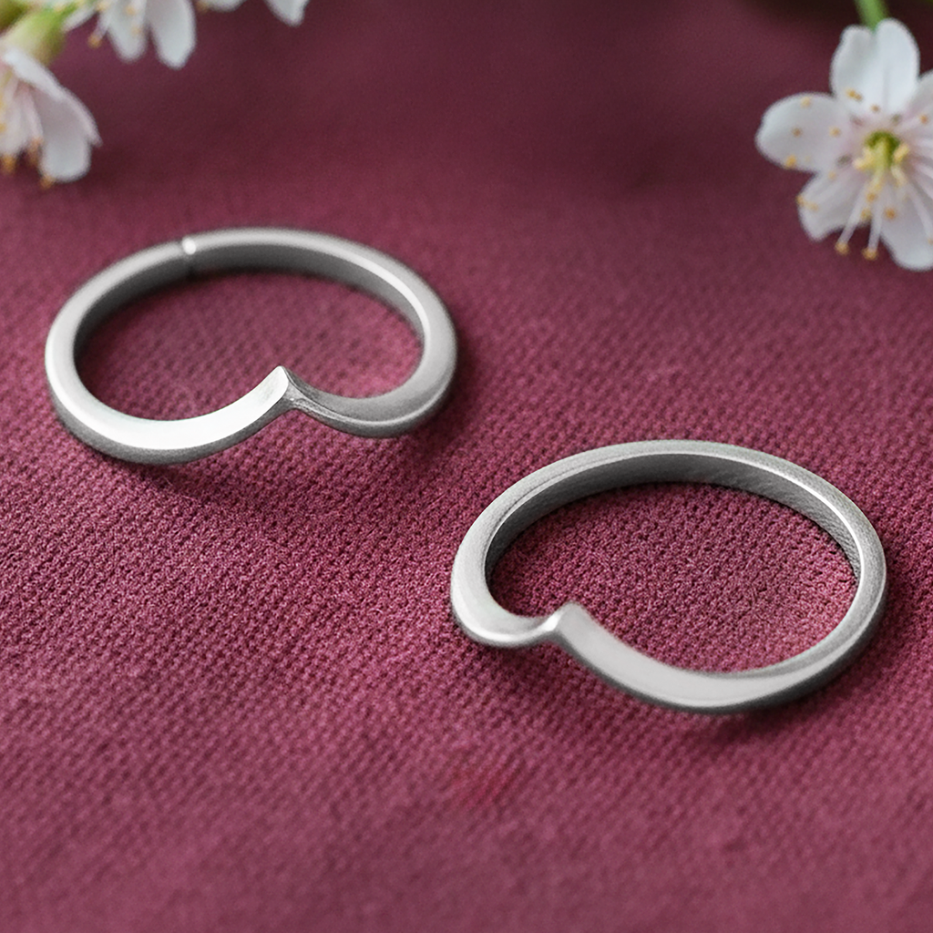 925 Sterling Silver Chevron Toe Ring (Pair)