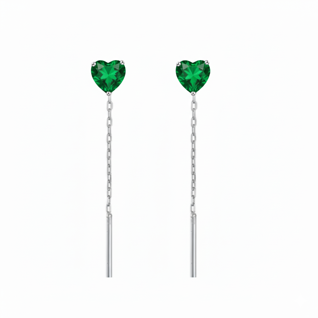 Green love Silver Sui dhaga