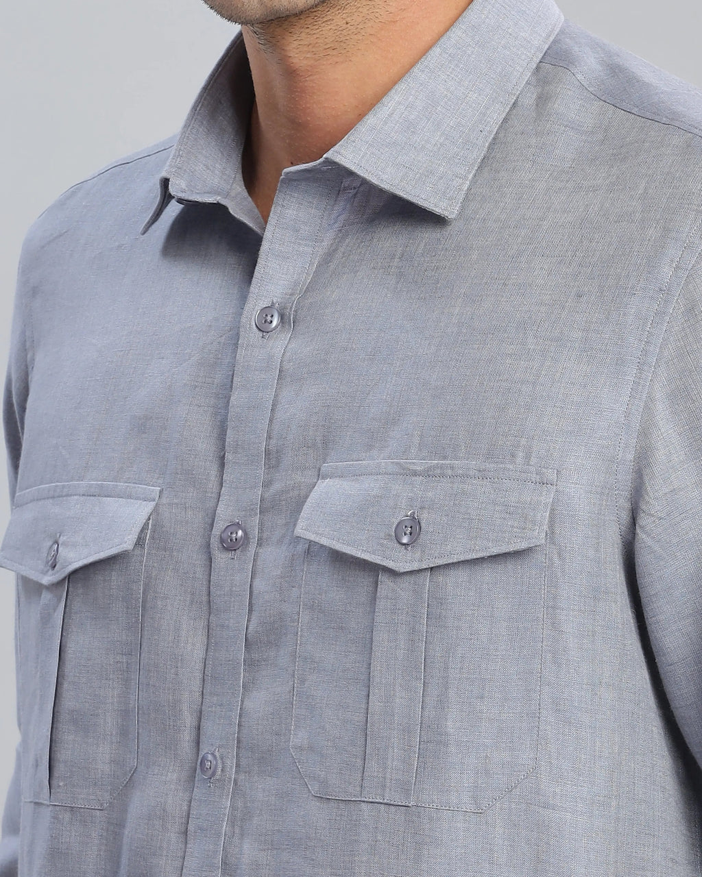 Ghost Grey Linen ShirtUnited By Hope