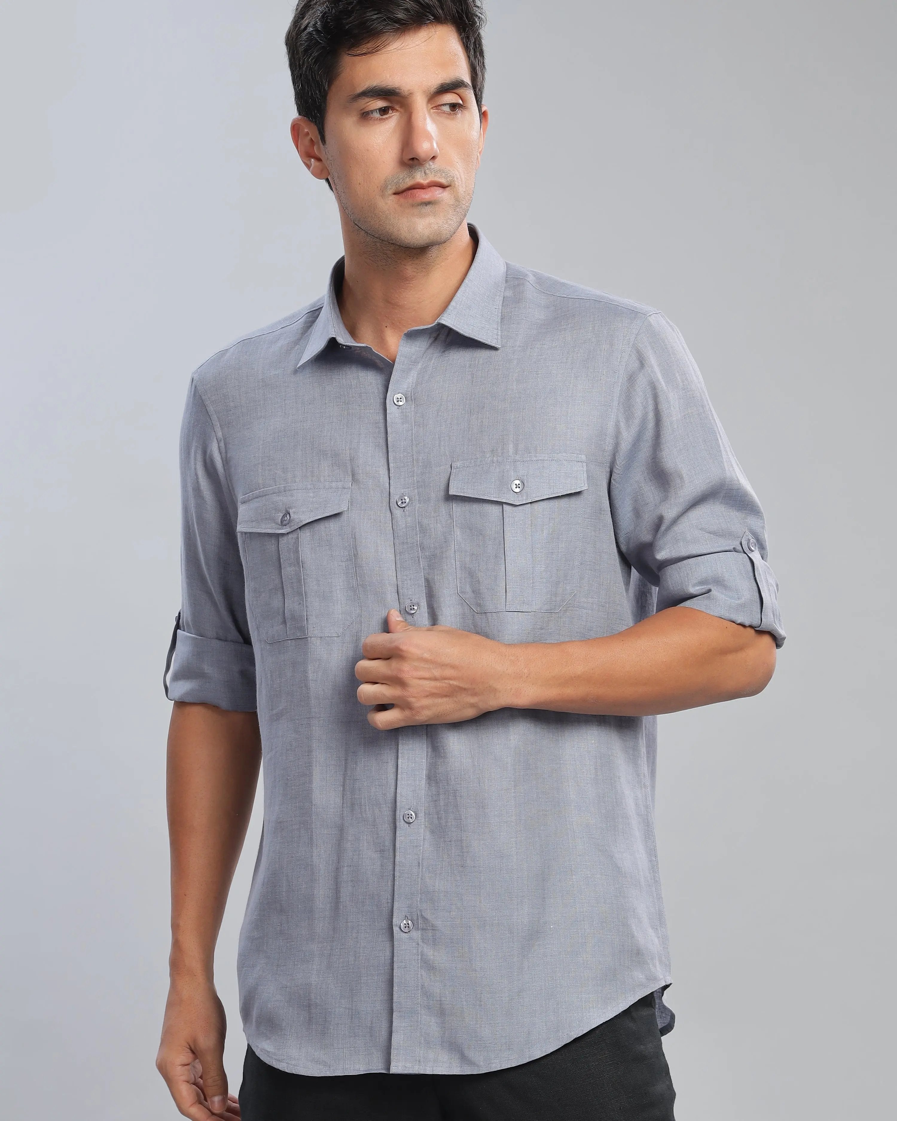 Ghost Grey Linen ShirtUnited By Hope