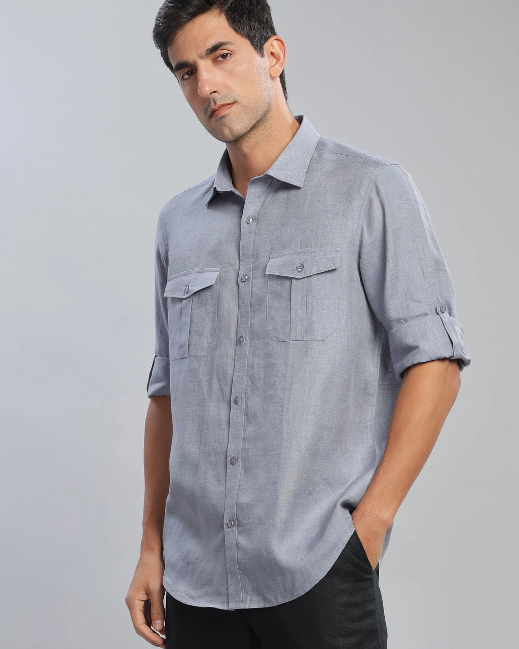 Ghost Grey Linen ShirtUnited By Hope