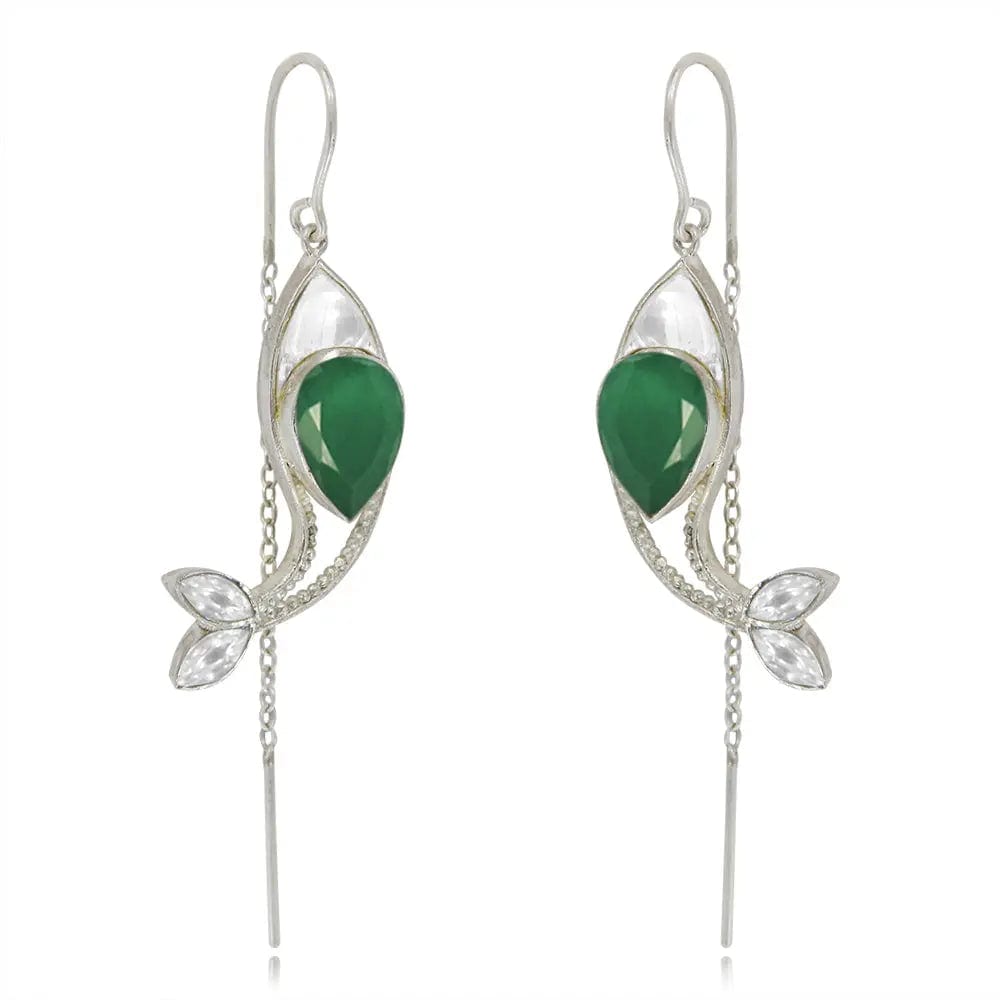 Green Fish Sui Dhaga earring