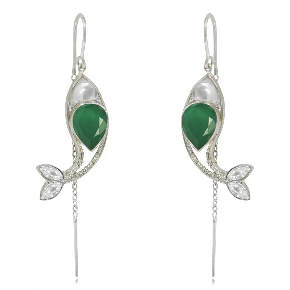 Green Fish Sui Dhaga earring