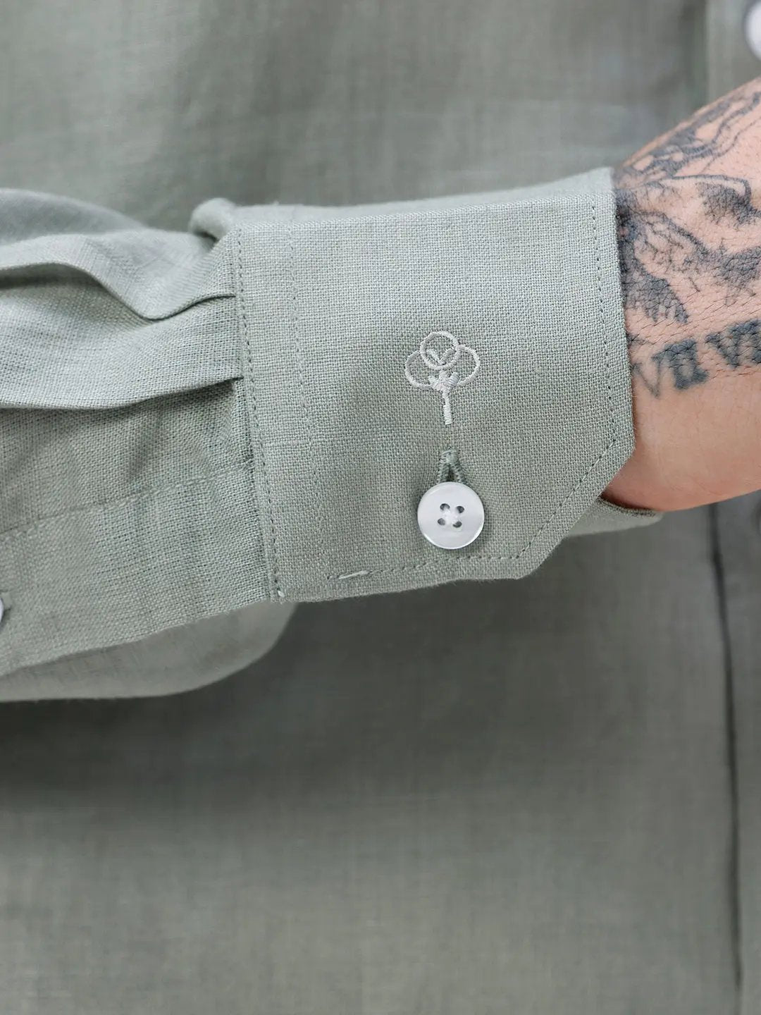 Green Full Sleeve Linen ShirtUnited By Hope
