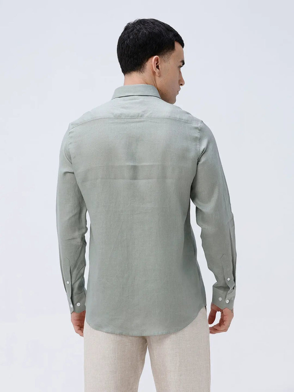 Green Full Sleeve Linen ShirtUnited By Hope