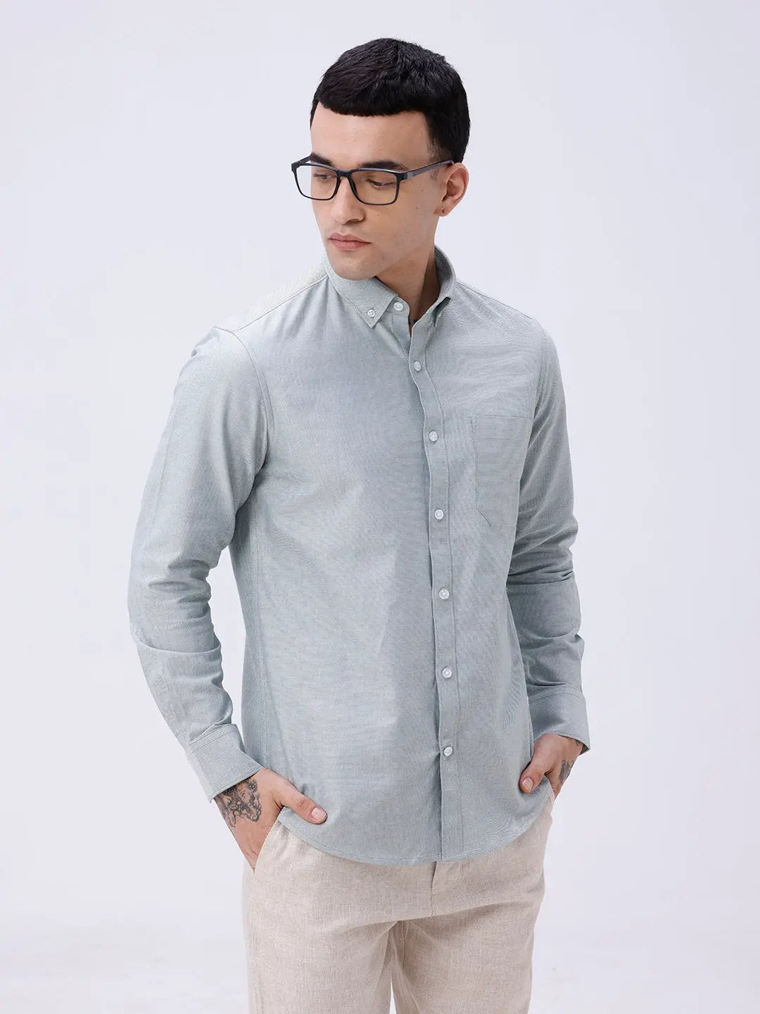 Green Oxford Plain ShirtUnited By Hope