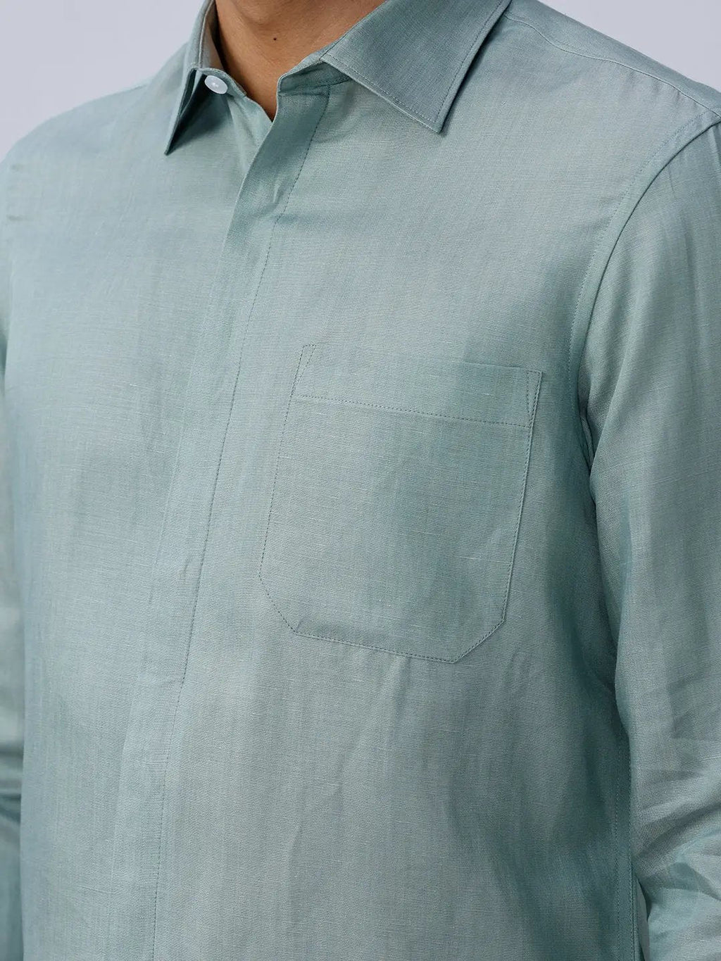 Green Tencel Plain ShirtUnited By Hope