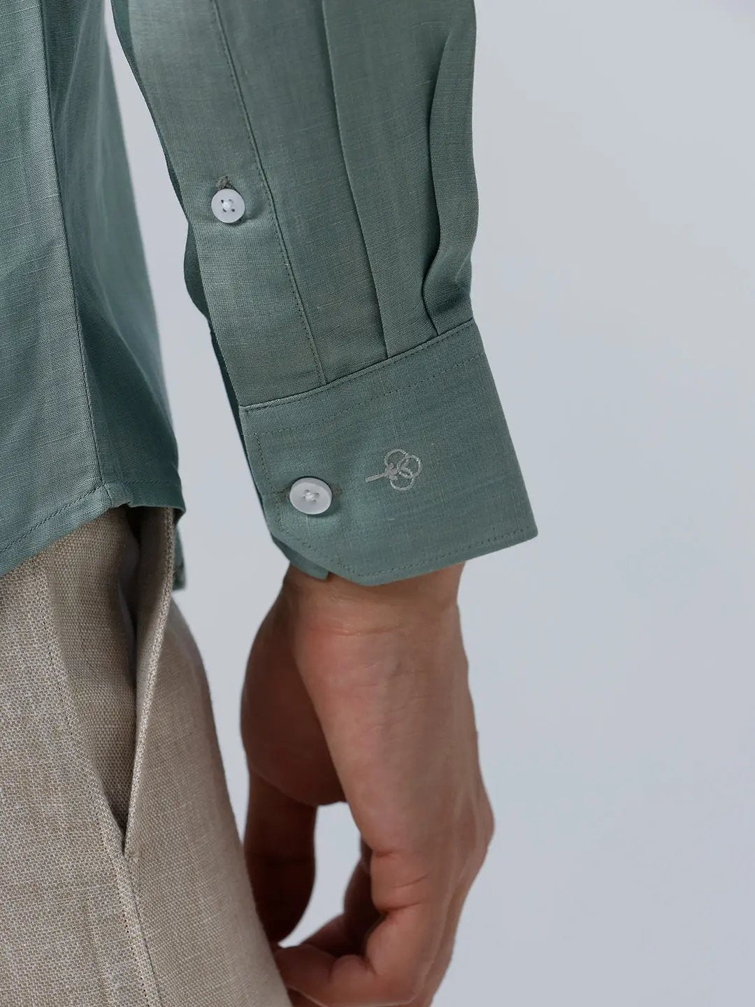 Green Tencel Plain ShirtUnited By Hope
