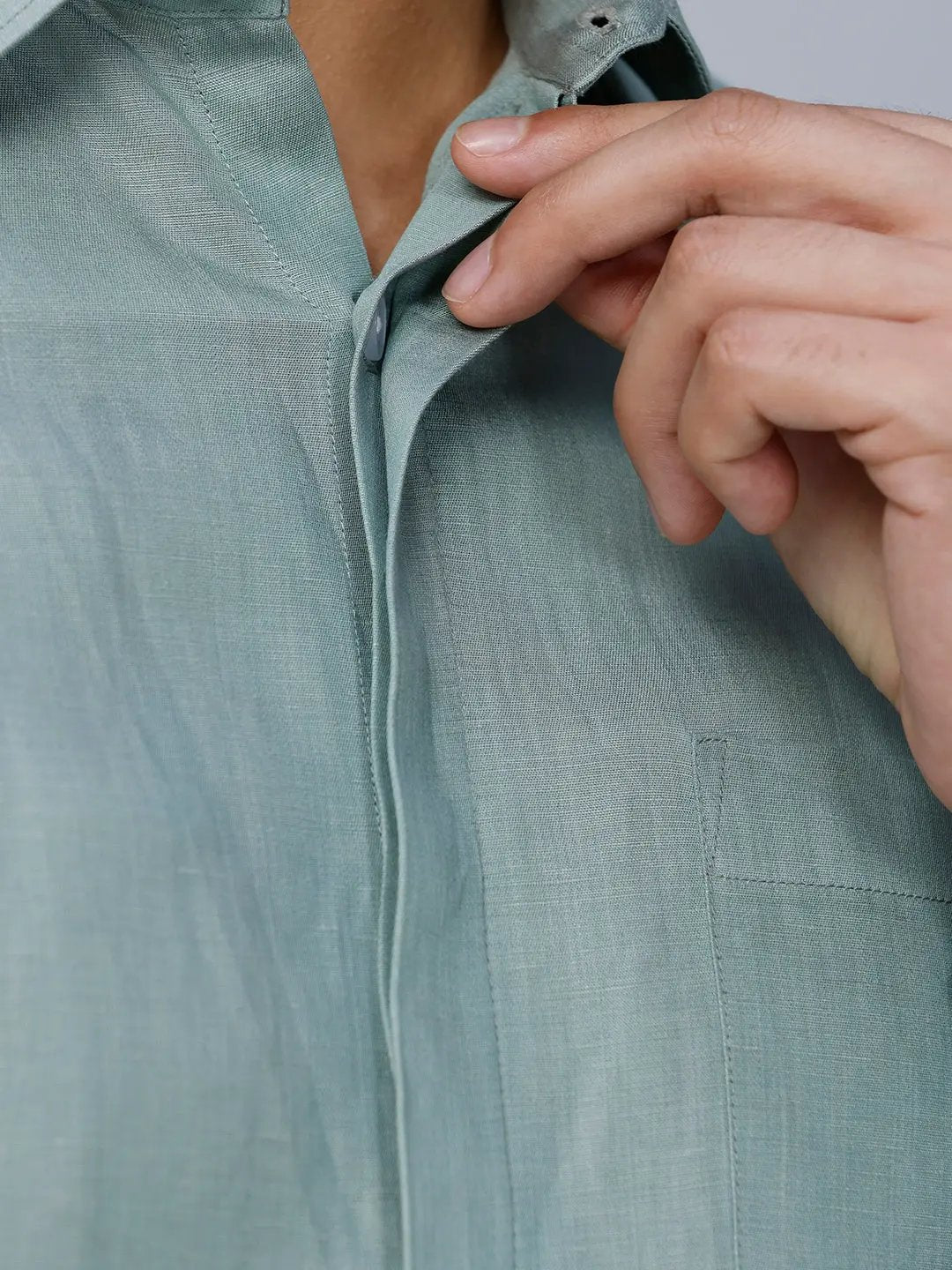 Green Tencel Plain ShirtUnited By Hope