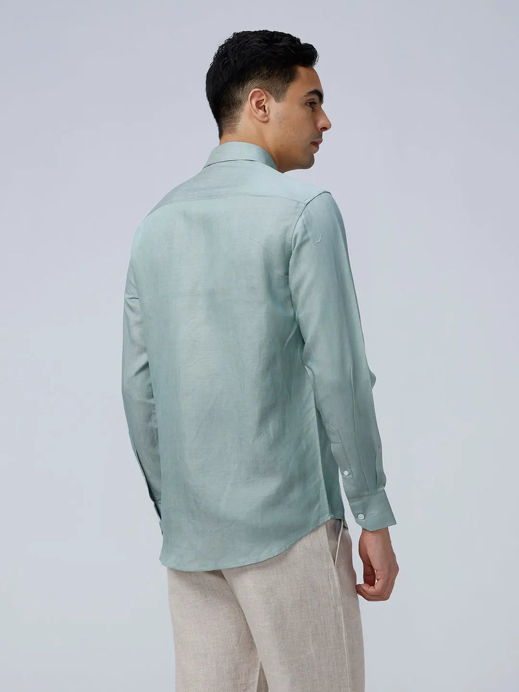 Green Tencel Plain ShirtUnited By Hope
